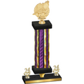 Premium Single Purple Glacier Year Swimming Trophy