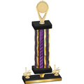 Premium Single Purple Glacier First Place Insert Trophy