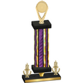 Premium Single Purple Glacier Victory Insert Trophy