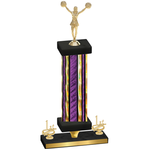 Premium Single Purple Glacier First Place Cheerleading Trophy