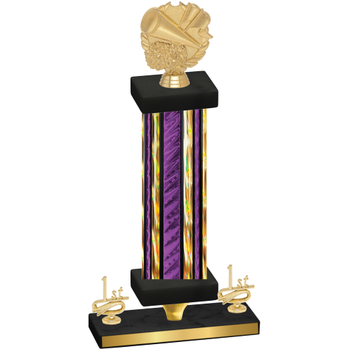 Premium Single Purple Glacier First Place Cheerleading Trophy