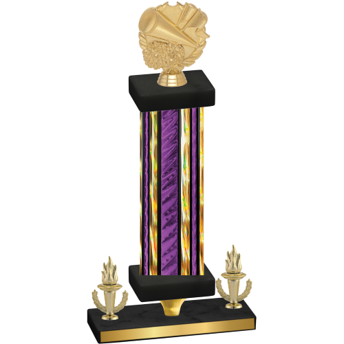 Premium Single Purple Glacier Victory Cheerleading Trophy