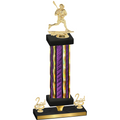 Premium Single Purple Glacier Second Place Lacrosse Trophy
