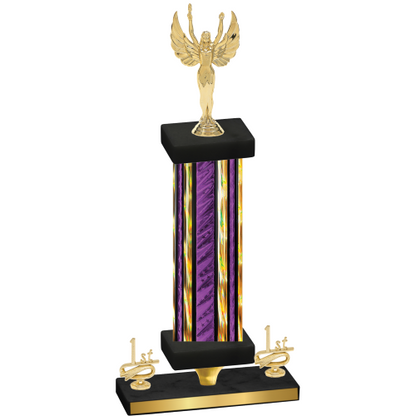 Premium Single Purple Glacier First Place Victory Trophy