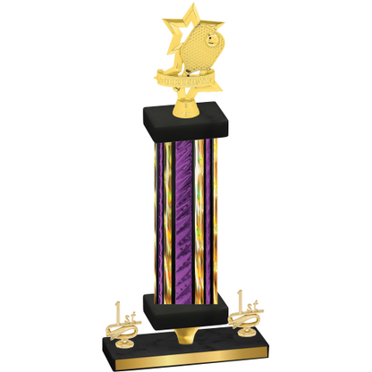 Premium Single Purple Glacier First Place Pickleball Trophy