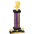 Premium Single Purple Glacier Second Place Pickleball Trophy