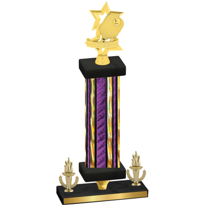 Premium Single Purple Glacier Victory Pickleball Trophy