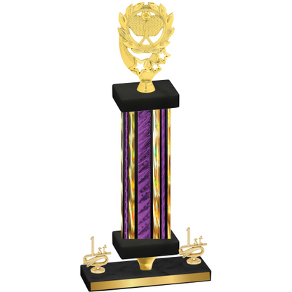 Premium Single Purple Glacier First Place Pickleball Trophy