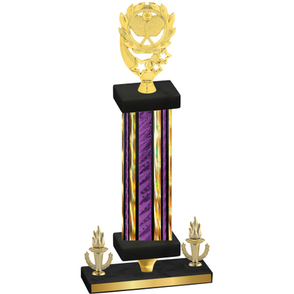 Premium Single Purple Glacier Victory Pickleball Trophy