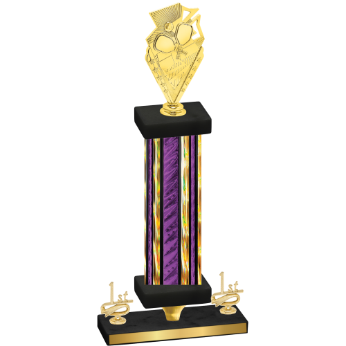 Premium Single Purple Glacier First Place Pickleball Trophy