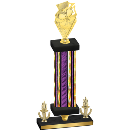 Premium Single Purple Glacier Victory Pickleball Trophy