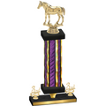 Premium Single Purple Glacier Third Place Horses Trophy