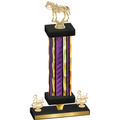 Premium Single Purple Glacier Third Place Horses Trophy