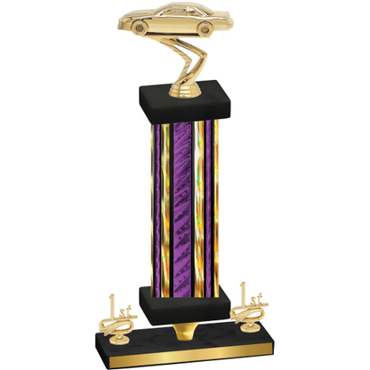 Premium Single Purple Glacier First Place Cars Trophy