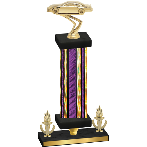 Premium Single Purple Glacier Victory Cars Trophy