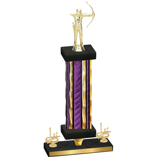 Premium Single Purple Glacier First Place Archery Trophy