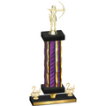 Premium Single Purple Glacier Second Place Archery Trophy