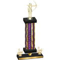 Premium Single Purple Glacier Third Place Archery Trophy