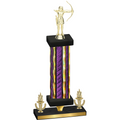 Premium Single Purple Glacier Victory Archery Trophy
