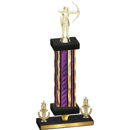 Premium Single Purple Glacier Victory Archery Trophy