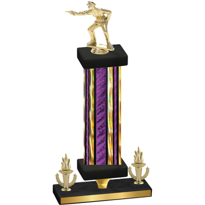 Premium Single Purple Glacier Victory Shooter Trophy