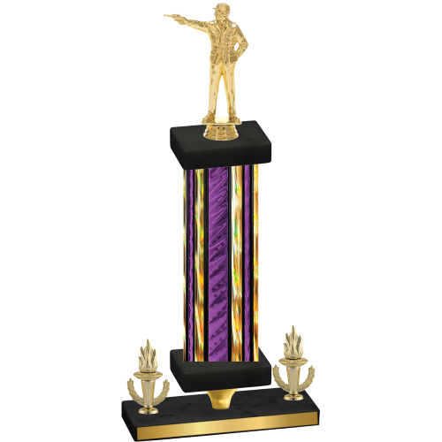 Premium Single Purple Glacier Victory Shooter Trophy