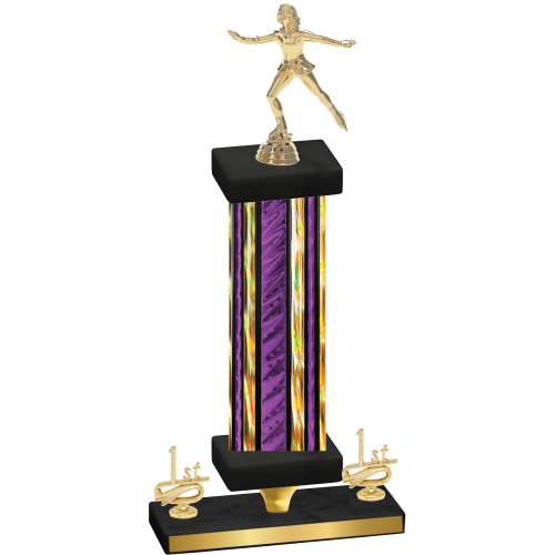 Premium Single Purple Glacier First Place Skater Trophy