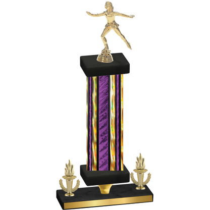 Premium Single Purple Glacier Victory Skater Trophy