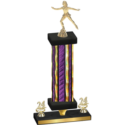 Premium Single Purple Glacier Year Skater Trophy