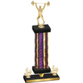 Premium Single Purple Glacier Fourth Place Weights Trophy