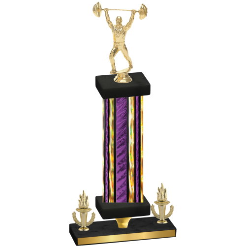 Premium Single Purple Glacier Victory Weights Trophy