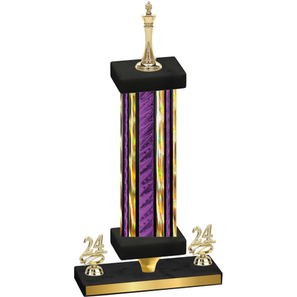 Premium Single Purple Glacier Year Chess Trophy