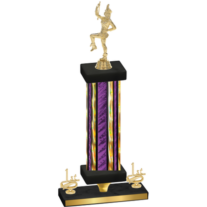 Premium Single Purple Glacier First Place Majorette Trophy