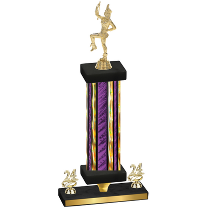 Premium Single Purple Glacier Year Majorette Trophy