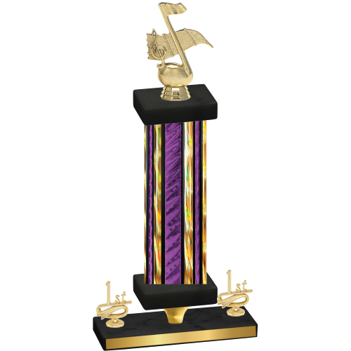 Premium Single Purple Glacier First Place Music Trophy