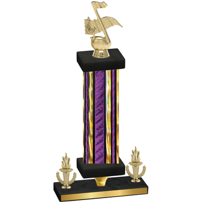 Premium Single Purple Glacier Victory Music Trophy