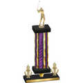 Premium Single Purple Glacier Victory Golf Trophy