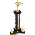 Premium Single Purple Glacier Second Place Karate Trophy