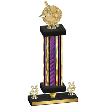 Premium Single Purple Glacier Year Baseball Trophy