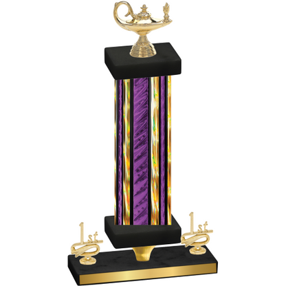 Premium Single Purple Glacier First Place Academics Trophy