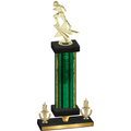Premium Single Green Glacier Victory Football Trophy