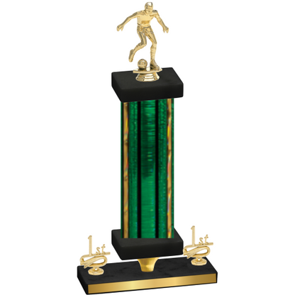 Premium Single Green Glacier First Place Soccer Trophy