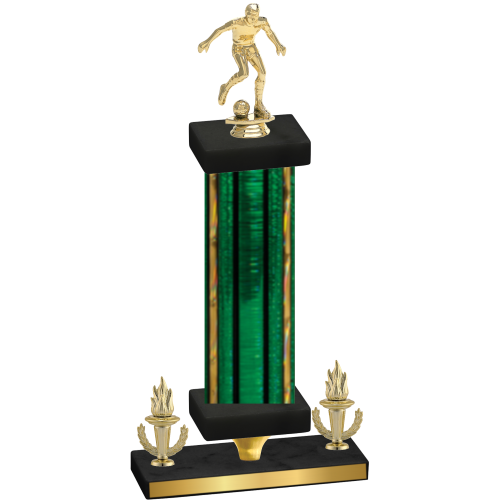 Premium Single Green Glacier Victory Soccer Trophy