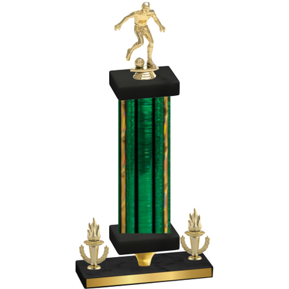Premium Single Green Glacier Victory Soccer Trophy