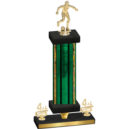 Premium Single Green Glacier Fourth Place Soccer Trophy