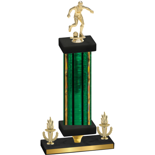 Premium Single Green Glacier Victory Soccer Trophy