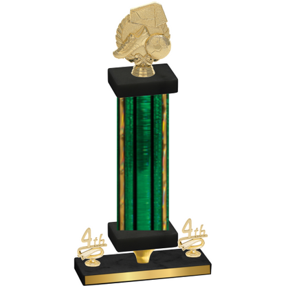 Premium Single Green Glacier Fourth Place Soccer Trophy