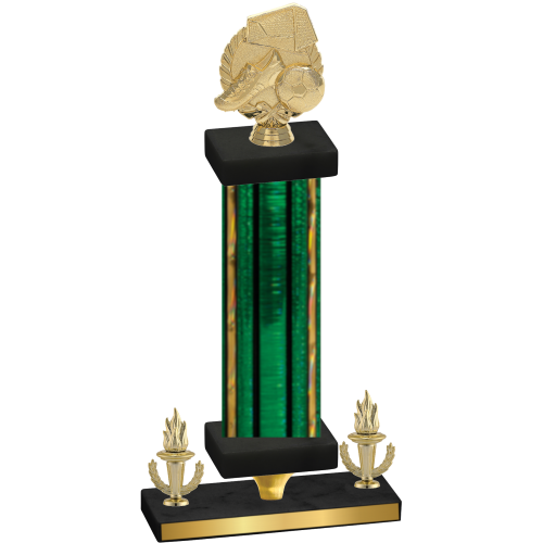 Premium Single Green Glacier Victory Soccer Trophy