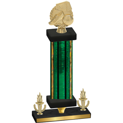 Premium Single Green Glacier Victory Soccer Trophy