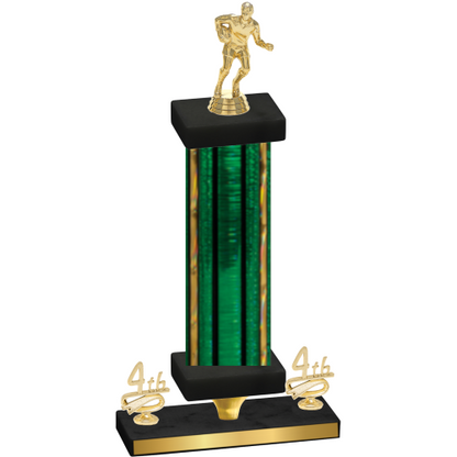 Premium Single Green Glacier Fourth Place Rugby Trophy